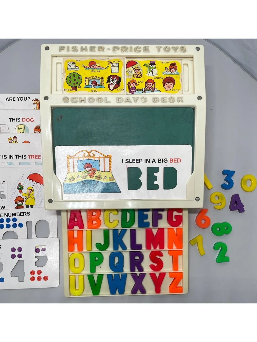 Vintage 1972 Fisher-Price School Days Desk Educational Toy